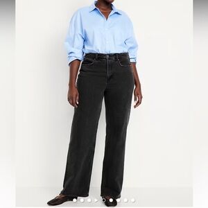 Old Navy Extra High Rise Curvy Sky-Hi Wide Leg Secret Smooth Pockets Jeans